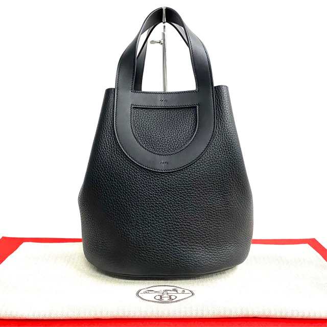 HERMES エルメス インザループ 23 トリヨンクレマンス ハンドバッグ ブラック -a165の通販は