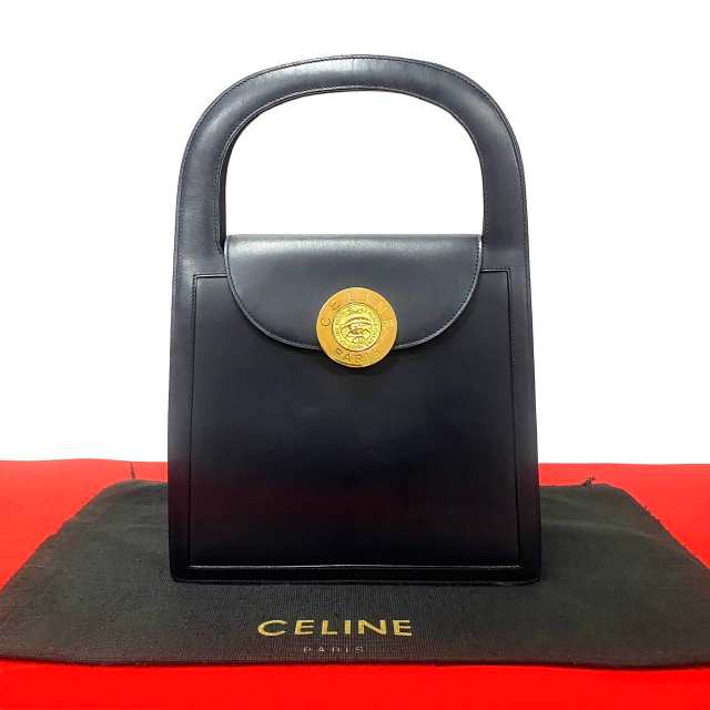 CELINE セリーヌ レザー ハンドバッグ ブラック 56525