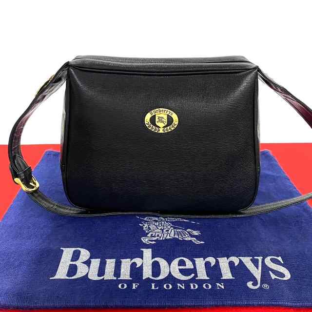 BURBERRY バーバリー ノバチェック レザー ショルダーバッグ ブラック 40947