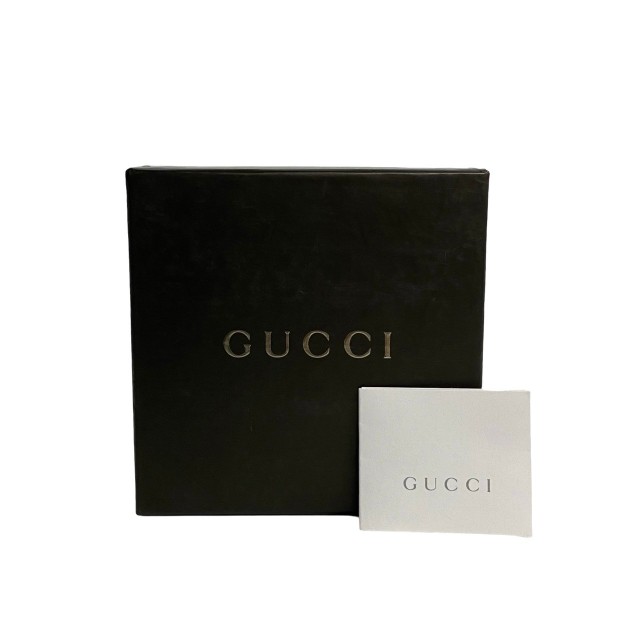 GUCCI グッチ ホースビット 柄 レザー 二つ折り財布 ワインレッド 96869