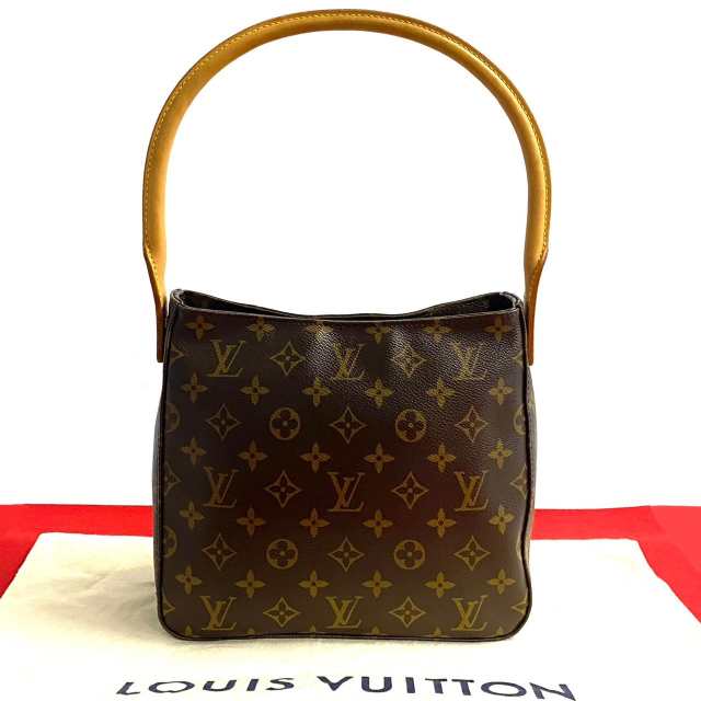 LOUIS VUITTON ルイヴィトン ルーピング PM モノグラム レザー PVC ショルダーバッグ ブラウン 14762