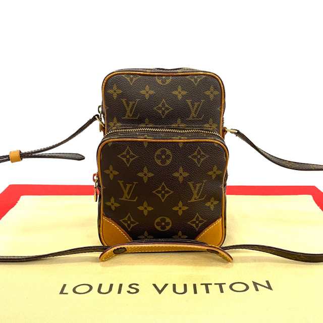 LOUIS VUITTON ルイヴィトン アマゾン モノグラム レザー PVC ショルダーバッグ ブラウン 45854