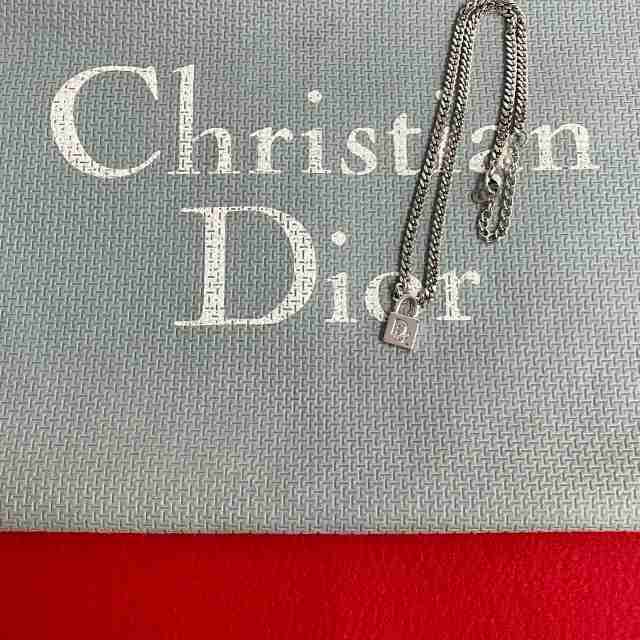 Christian Dior ディオール ロゴ モチーフ シルバーメッキ ネックレス シルバー 78882