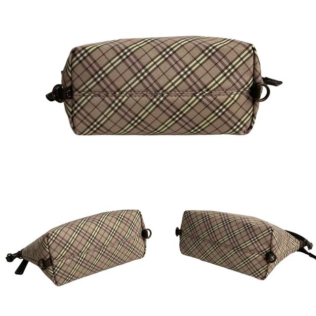美品　バーバリー　ハンドバッグ　ノバチェック　スエード　レザー　ブラウン BURBERRY - バーバリー ノバチェック セカンドバッグ レザー