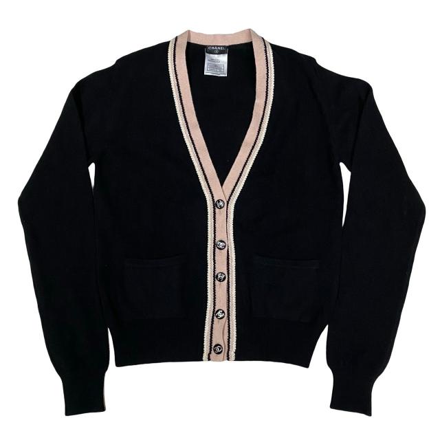 CHANEL シャネル ココマーク ボタン カシミヤ カーディガン