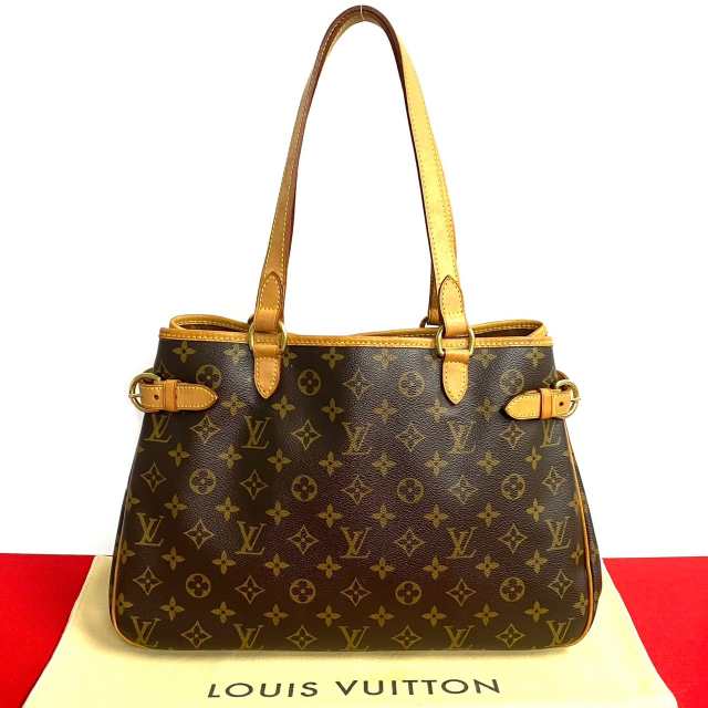 LOUIS VUITTON ルイヴィトン バティニョール オリゾンタル モノグラム レザー PVC トートバッグ ブラウン 21572