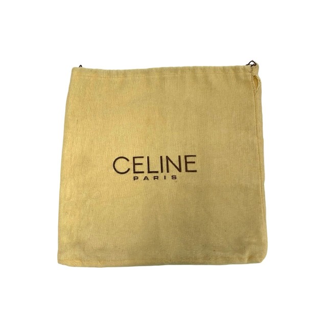 CELINE セリーヌ ロゴ リボン 金具 レザー ハンドバッグ ネイビー 31825