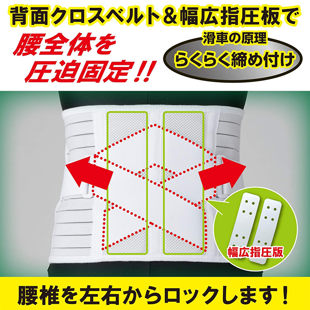 【3個セット】FC腰ガードコルセット L〜LLサイズ 1枚入 腰椎 サポーター 固定 負担軽減 通気性 メッシュ 蒸れにくい ムレ 引き締め ホールド 男女兼用 白十字_4