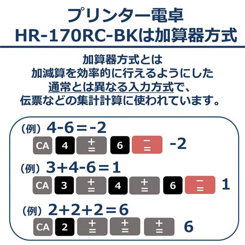 プリンター電卓 ＨＲ−１７０ＲＣ−ＢＫ_3