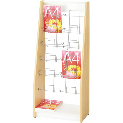 木製カタログスタンド２　２列５段 ナチュラル