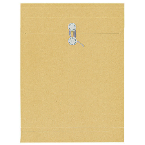 ハトメ付クラフト封筒 角２マチ付（＋３５ｍｍ）　１００枚入