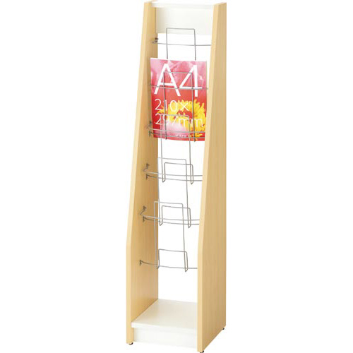 木製カタログスタンド２　１列５段 ナチュラル