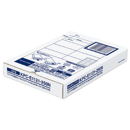 プリンタを選ばないはかどりラベル Ａ４　１２面　２５０枚入り