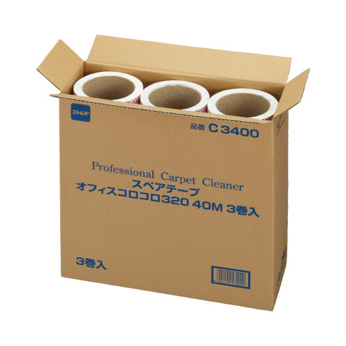 コロコロ　スペアテープ　平面塗り テープ幅３２０ｍｍ×約１３６周巻（３巻）