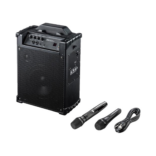 ワイヤレスマイク付き拡声器スピーカー 幅２８０×奥行１６０×高さ３９０ｍｍ