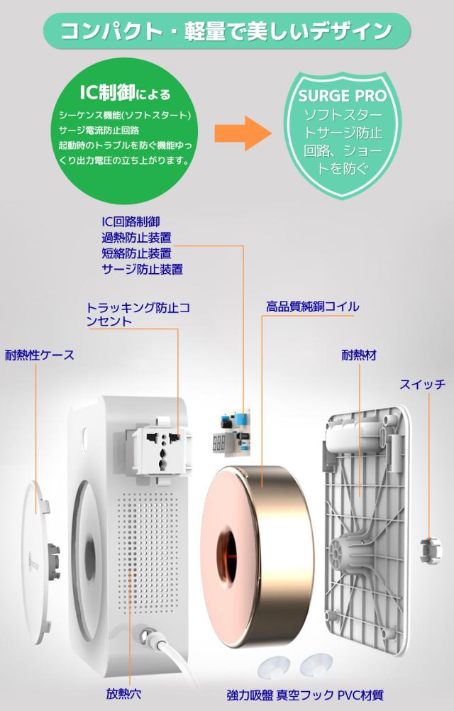 変圧器 3000W 新タイプおしゃれ 昇圧専用変圧器 アップトランス 海外電気製品を日本使用 電源トランス 100V to 220V ~ 240V 5A 純銅リングコア内蔵 軽量_3