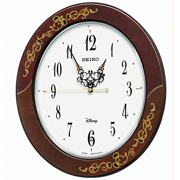 【名入れ　文字入れ 無料】ウォルト ディズニー FS510B 電波時計 掛け時計 セイコー SEIKO ディズニー  ミッキーマウス＆ミニーマウス【RP】〈時計〉の通販は