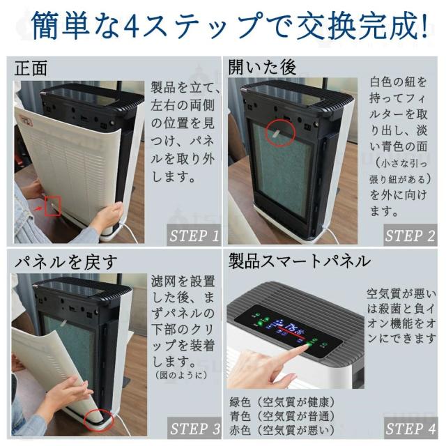 空気清浄機 花粉対策 40畳対応 9重清浄 空気循環清浄 uv除菌 加湿なし