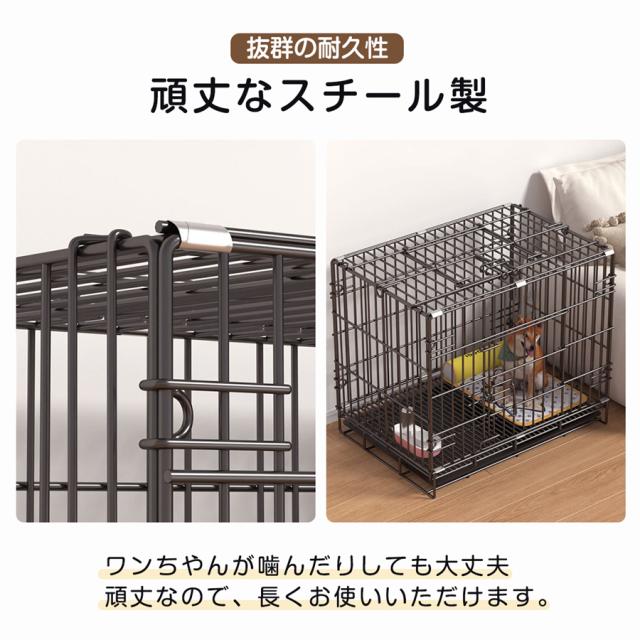 ペットケージ 犬 猫 ペットサークル 折りたたみ式 2つドア ペットケージ 犬 猫 ペットサークル 折りたたみ式 2つドア