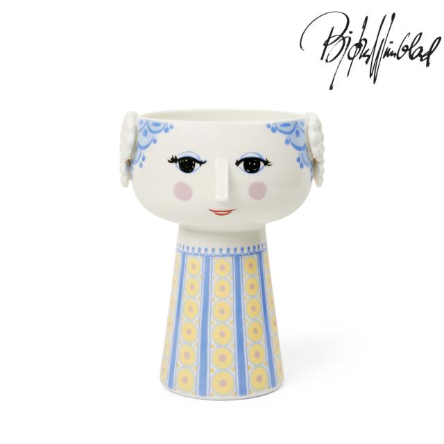 BJORN WIINBLAD ビヨンヴィンブラッド EVA エヴァ フラワーベース H18.5cm ライトブルー 北欧 デンマーク 花器 花瓶 磁器 インテリア