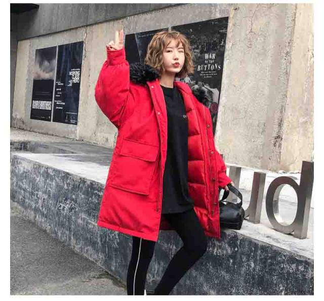 防寒性抜群！ 膝丈コート フェイクダウンコート レディース アウター