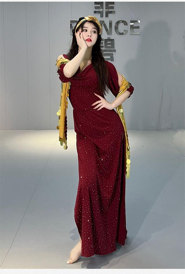 【送料込！】ベリーダンス衣装　エジプト製　バラディドレス　オリエンタル 楽天市場】ベリーダンス 衣装 3点セット レディース