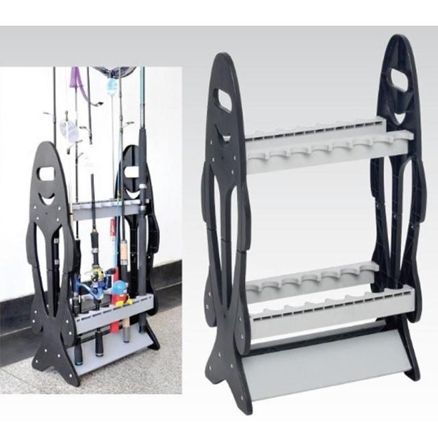 5個セット ロッドスタンド 16本収納 ロッドホルダー 釣り 竿 アウトドア 釣り用品 収納 ディスプレイ 組み立て フィッシング ジギング 海 川 ブラック RODST f0307-15a 5個セット ロッドスタンド 16本収納 ロッドホルダー 釣り 竿