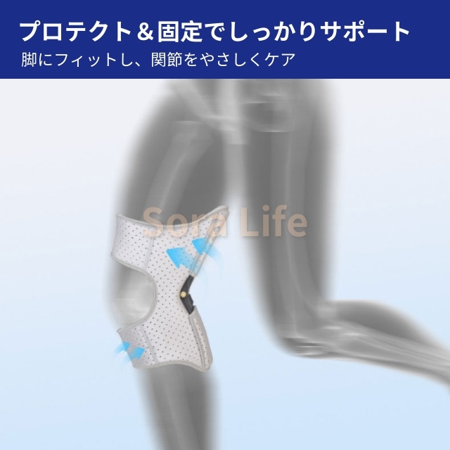 膝サポーター ひざ 保護 スポーツ 登山 疲労軽減 2枚セット バスケ バレー 固定 保温 関節 怪我 保護 洗える 軽量 通気 マジックテープ 男女兼用 高齢者 運動 膝用 補助 フリーサイズ アウトドア 左右兼用_7