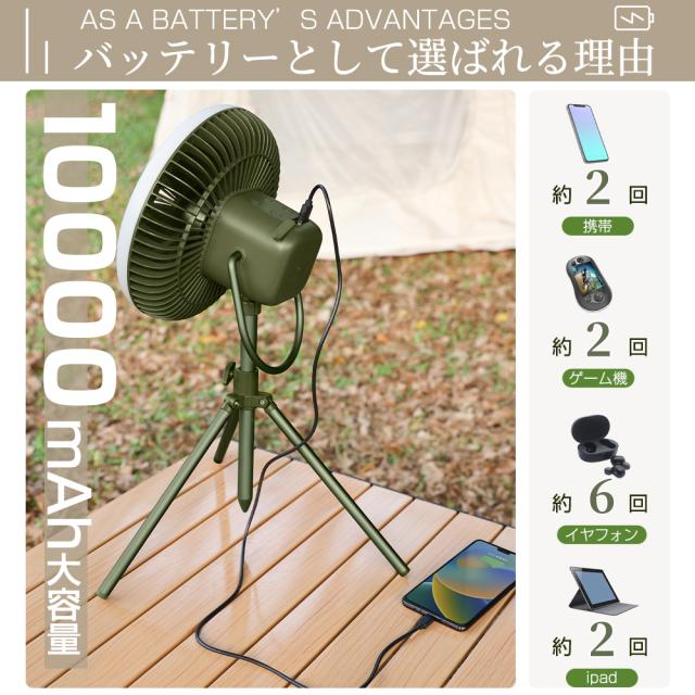 テレビで紹介】 hagoogi 扇風機 キャンプ扇風機 アウトドア 充電式