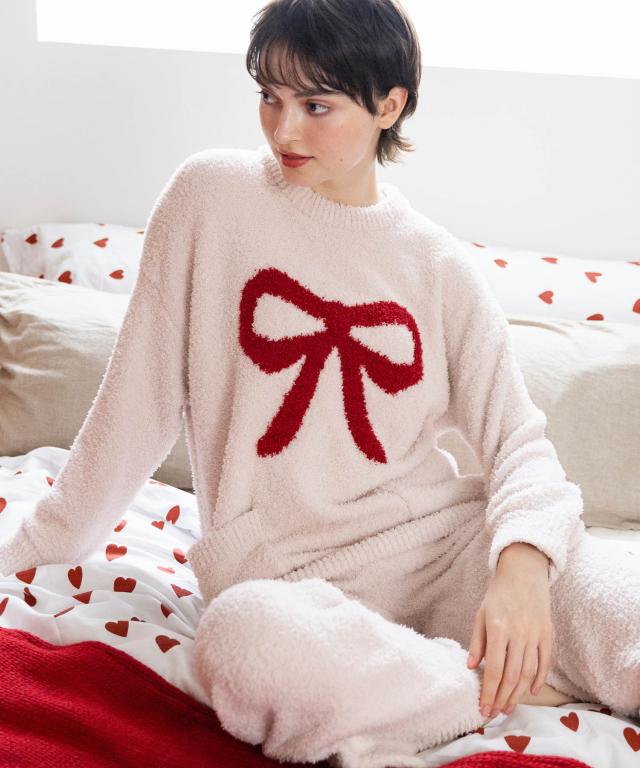 【Narue公式】送料無料　ナルエー　モールニットリボンセットアップ　あったか　ふわもこの通販は