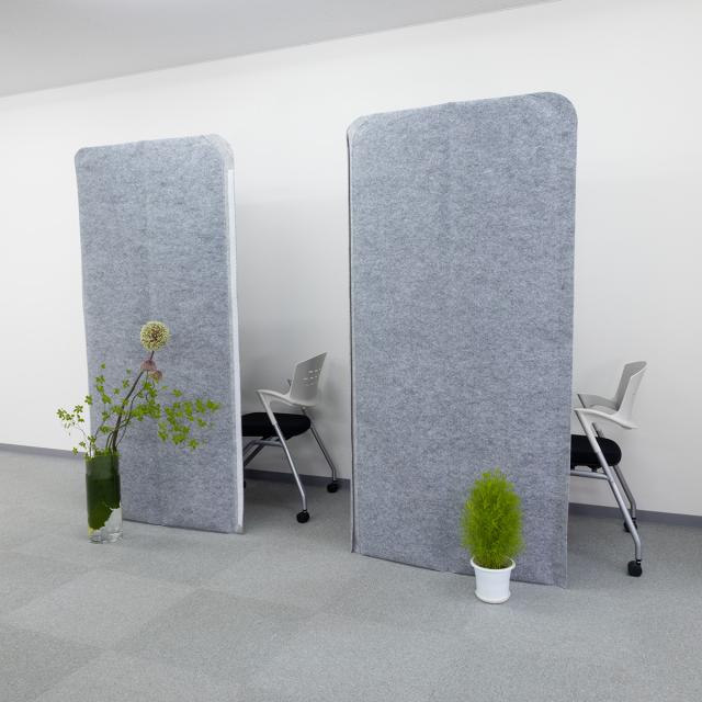 吸音 パーテーション EasyWall イージーウォール　3枚set　高さ150cm 3連 リモート 打合せ 会議室 パーティション 組立て簡単 在宅 テレワーク 防音 遮音 個室 ブース デスク周り 衝立 間仕切 目隠し オフィス 事務所 自立式 人気 日本製 反響音 遮光 遮熱 オンライン診療_2