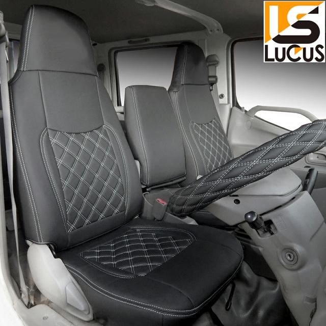 日野 エアループデュトロ 標準 トヨエース デュトロ ダイナ フロント リア シートカバー シート カバー 人気 おすすめ ハンドルカバー ハンドル カバー 運転席 助手席 後部座席 ホワイト 白 ステッチ カスタム パーツ カスタムパーツ 内装 内装用品 内装パーツ 761F/R 25,800円