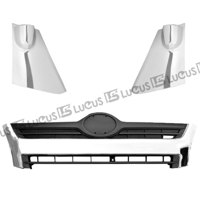 日野 エアループデュトロ ワイド メッキ フロントグリル インナーブラック コーナーパネル セット トヨタ ダイナ トヨエーストラック メッキパーツ ブラック シルバー 人気 おすすめ カスタム パーツ カスタムパーツ 外装 外装パーツ 外装用品 エアロパーツの通販は