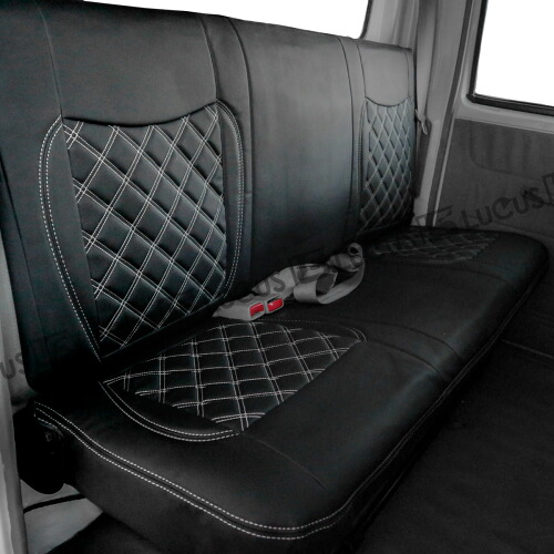 マツダ タイタンダッシュ 標準 ダブルキャブ用 リア シートカバー シート カバー ホワイト 白 ステッチ 2トン トラック 人気 おすすめ カスタム パーツ 人気 おすすめ カスタムパーツ 内装 内装用品 内装パーツ マツダ タイタン 857Rの通販は