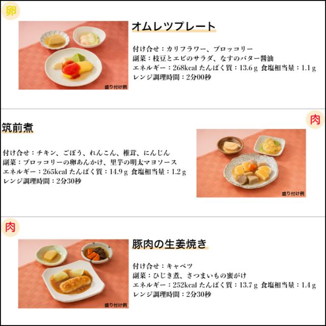 【介護食】冷凍 なめらかおかずセットA〜D 28食入り 区分3 舌でつぶせる 当日発送 冷凍弁当 冷凍食品 スムースグルメ ムース食 ミキサー食 刻み食 ペースト食 惣菜 送料無料 日東ベスト_7