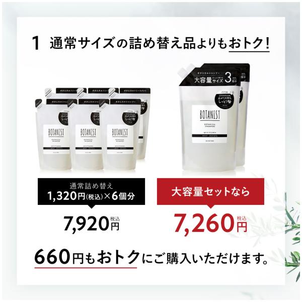 BOTANIST ボタニカル シャンプー トリートメント 大容量 詰め替え