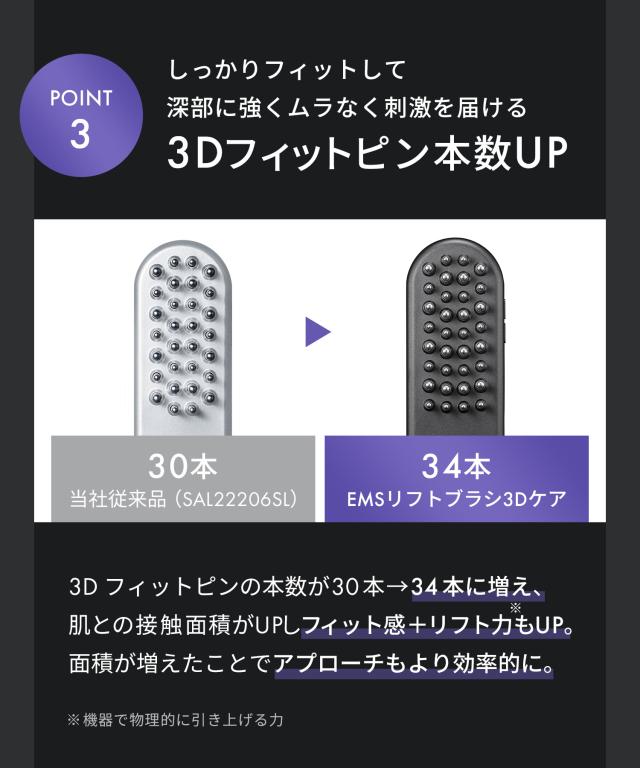 EMS リフトブラシ 3Dケア SALONIA サロニア デンキブラシ 美顔器 ems