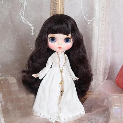 ICY Fortune Days きせかえ人形 ブライス風ドール 本体・衣装セット 白 ロングワンピース
