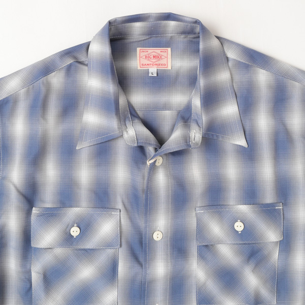 BIGMIKE ビッグマイク メンズ　長袖シャツ 102425012 OMBLE CHECK L/S SHIRTS オンブレチェック シャツ　ポリ65％ レーヨン35％ 混紡 サラサラ素材_15