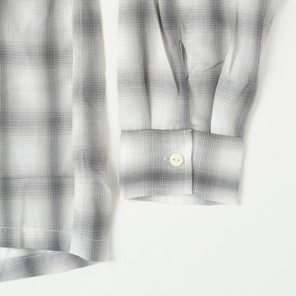 BIGMIKE ビッグマイク メンズ　長袖シャツ 102425012 OMBLE CHECK L/S SHIRTS オンブレチェック シャツ　ポリ65％ レーヨン35％ 混紡 サラサラ素材_17