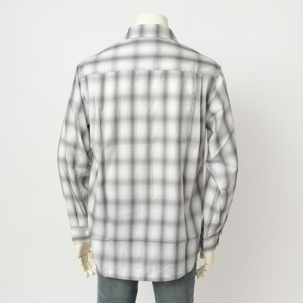 BIGMIKE ビッグマイク メンズ　長袖シャツ 102425012 OMBLE CHECK L/S SHIRTS オンブレチェック シャツ　ポリ65％ レーヨン35％ 混紡 サラサラ素材_6