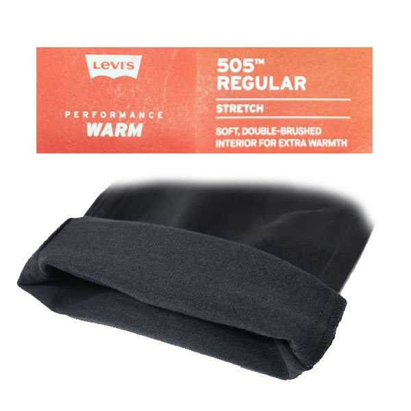 リーバイス LEVIS WARM 505 レギュラーストレート ストレッチ 暖パンデニム　00505-31 裏微起毛 暖パン メンズ_8