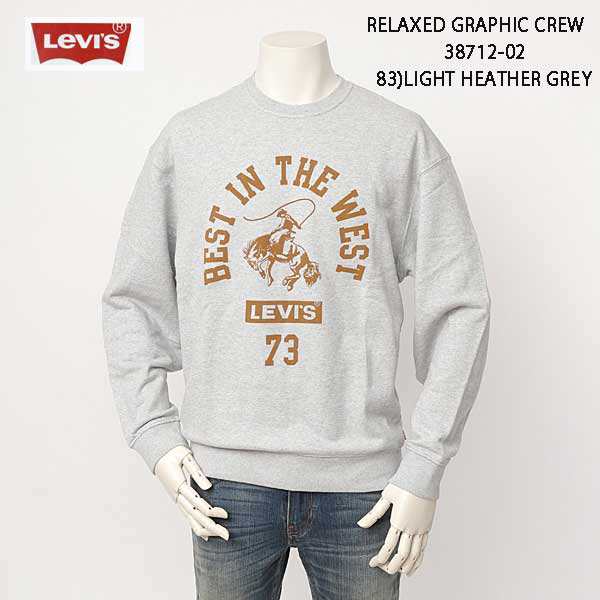 LEVIS リーバイス 38712-0283 LELAXD GRAPHIC CREW メンズ クーネックトレーナー グラフィック プリント ロデオ スウェット