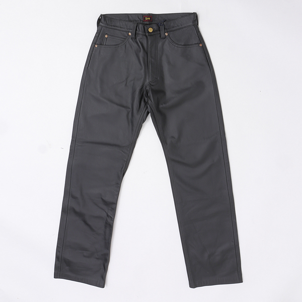 Lee Riders LEATHER STRAIGHT PANTS LM9904　レザー ライダース　ストレート　パンツ Black　牛革 　革　ブラック_1