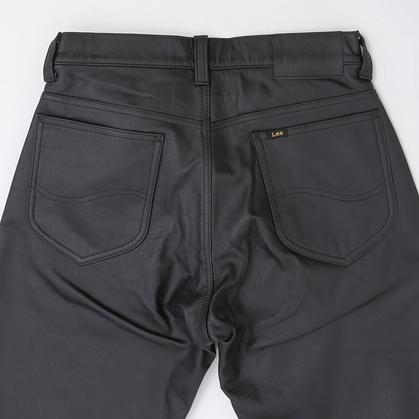Lee Riders LEATHER STRAIGHT PANTS LM9904　レザー ライダース　ストレート　パンツ Black　牛革 　革　ブラック_5