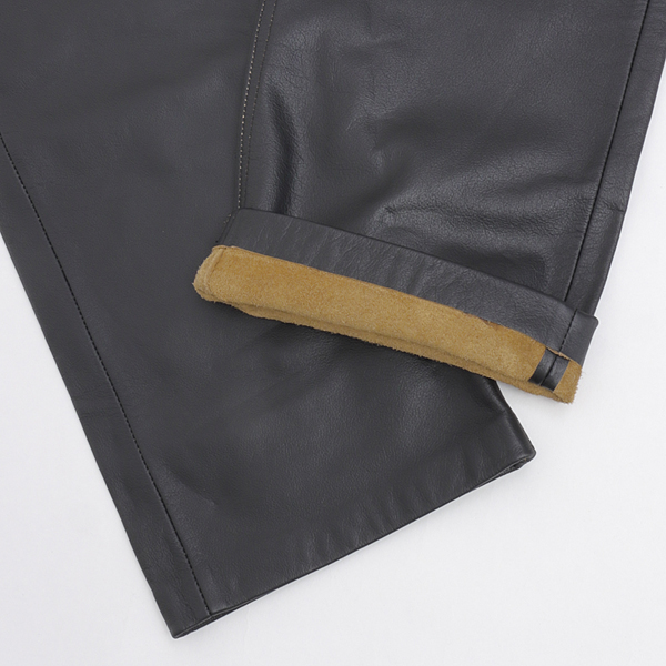 Lee Riders LEATHER STRAIGHT PANTS LM9904　レザー ライダース　ストレート　パンツ Black　牛革 　革　ブラック_6