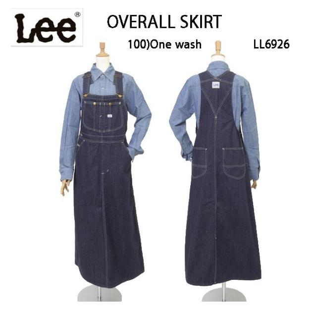 Leeレディース LL6296 OVERALL SKERT オーバーオールスカート ジャンバースカート 100）インディゴブルージェルトデニム