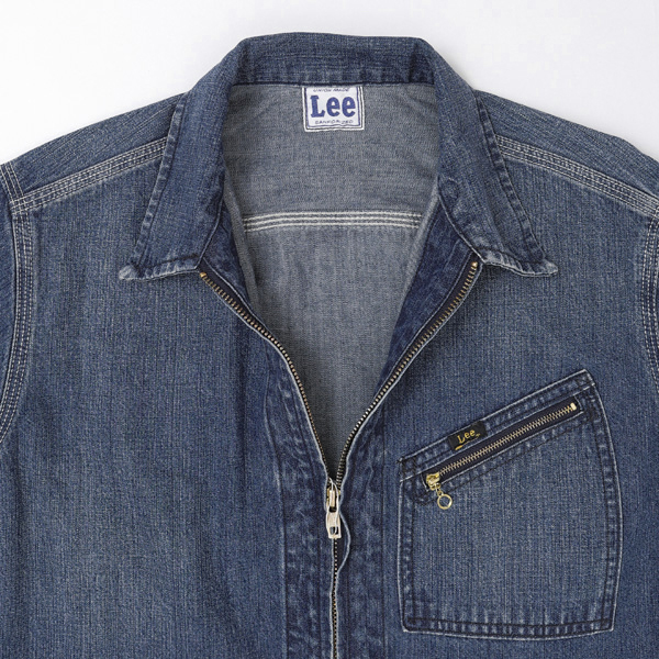 Lee リー LM7238 91B ZIP UP JACKET ジャケット アウター メンズ 淡色ブルー DUNGAREES 10.5oz ジェルトデニム