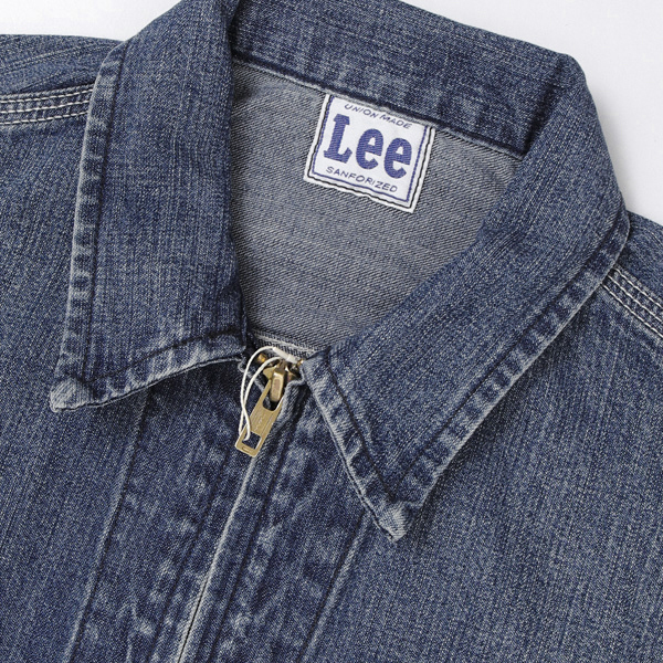 Lee リー LM7238 91B ZIP UP JACKET ジャケット アウター メンズ 淡色ブルー DUNGAREES 10.5oz ジェルトデニム