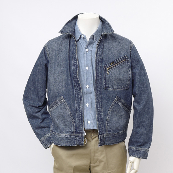 Lee リー LM7238 91B ZIP UP JACKET ジャケット アウター メンズ 淡色ブルー DUNGAREES 10.5oz ジェルトデニム
